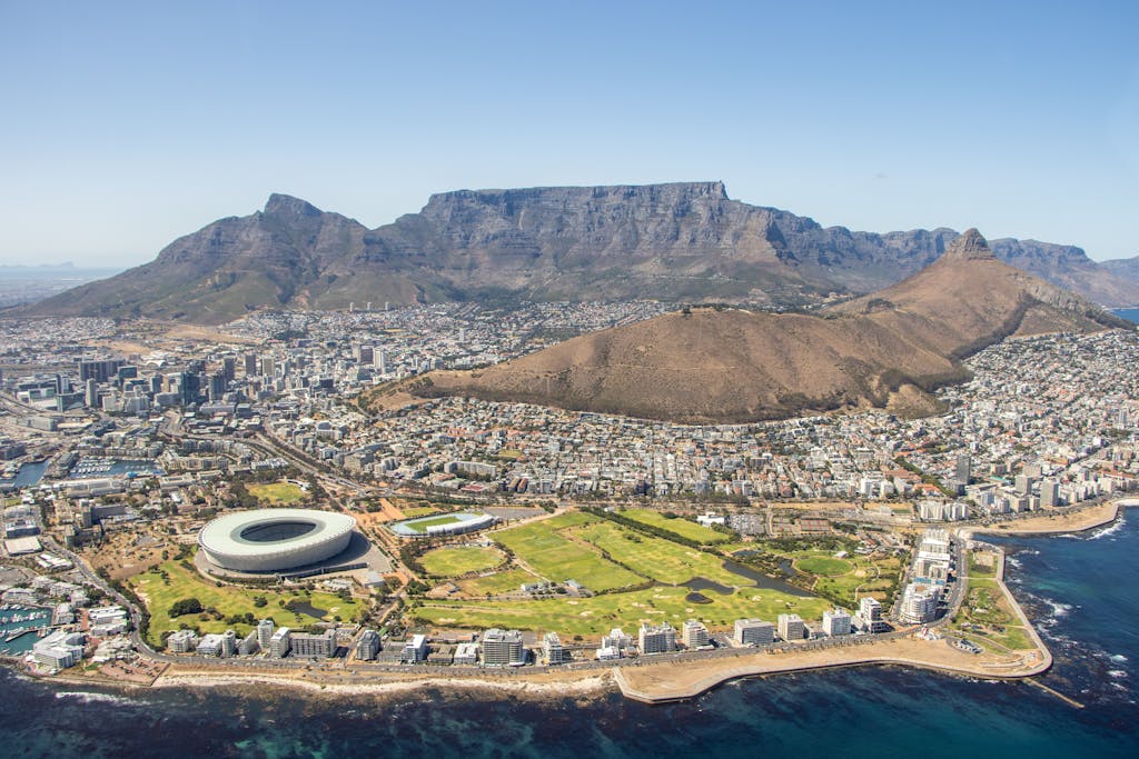 Aerial Shot of Cape Town South Africa