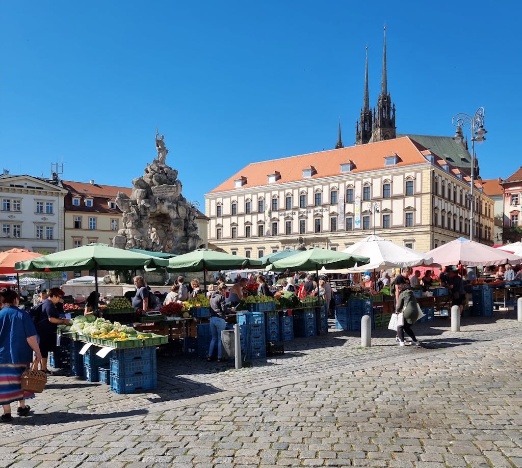 Zelny Trh, the Vegetable Market in Brno, Czech Republic